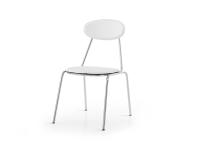 Foto sedie carrara bar ristorante moderne cromate imbottie ecopelle color bianco