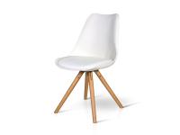 Foto sedia faenza ristorante bar con struttura in legno scocca in polipropilene seduta imbottita