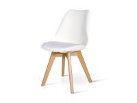 Foto sedie caltanissetta bar ristorante in legno con struttura in legno e seduta e schienale in polipropilene color bianco