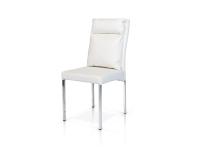 Foto sedie alessandria con struttura in metallo e seduta e schienale similpelle stile moderno