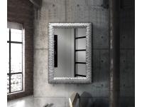 Foto specchiera rettangolare color argento in stile moderno contemporaneo