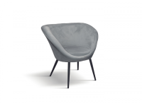 Foto poltrona rapallo per arredo bar ristorante bistrot sturttura ferro rivestimento velluto grigio