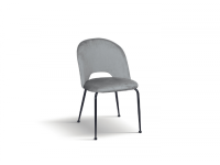 Foto sedie poltrone senigallia con struttura in metallo e velluto grigio arredo ristorante hotel