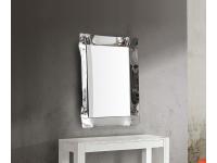 Foto specchiera rettangolare argento con cornicie ondulata moderna