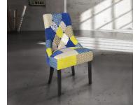 Foto poltrona moderna con tesstuo patchwork per arredi in stile