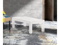 Foto tavolino rettangolare in stile provenzale moderno in abete bianco spazzolato