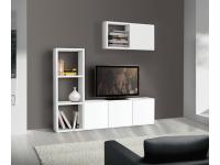 Foto mobile soggiorno libreria porta tv per arredi moderni color bianco frassinato