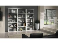 Foto mobile libreria per arredamento in stile moderno in bianco frassinato
