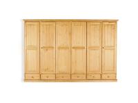 Foto armadio in legno massiccio di pino 6 ante 6 cassetti per arredi rustico country