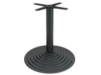 Foto base per tavolo bar- ghisa nera con base rotonda a gradini