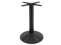 Foto base per tavolo pizzeria - ghisa nera base rotonda a gradini