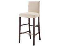 Foto sgabelli in legno in stile moderno per arredamento bar ristorante pizzeria seduta e schienale ecopelle