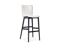 Foto sgabelli arredo contract bar ristorante hotel in stile moderno con struttura legno e seduta e schienale rivestite ecopelle