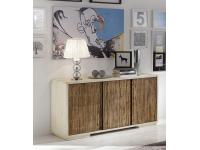 Foto credenzina in legno 3 ante bicolore per arredamenti in stile contemporaneo moderno