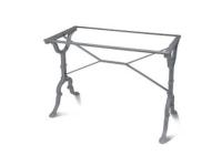 Foto basamento doppio per tavolo - ghisa nera con base bistrot