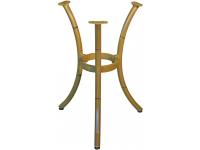 Foto base per tavolo- in alluminio 3 gambe curve color bambù