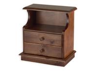 Foto comodino per arredamenti rustici alberghi hotel case private in legno di pino 2 cassetti e vano giorno