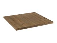 Foto piano tavolo in legno massello con finitura spazzolata