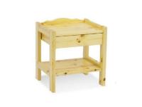 Foto comodino per alberghi hotel agriturismo in legno massello di pino 1 cassetto e vano giorno