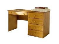 Foto scrivania in legno con 1 cassetto e cassettiera laterale per arredamenti in stile rustico alberghi hotel case private