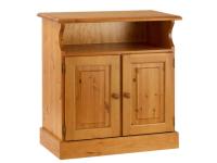 Foto porta tv 2 ante e vano a giorno in legno di pino massello