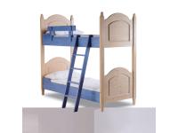 Foto letto a castello in legno di abete massello per arredi in stile rustico country