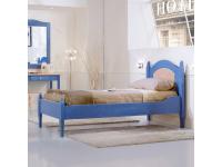 Foto letto singolo in legno di abete per arredamenti in stile country rustico