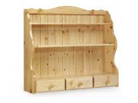 Foto piattaia rustica con cassetti in legno di pino massello