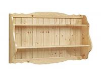 Foto piattaia in legno di pino massello senza cassetti