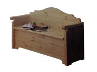 Foto cassapanca con braccioli in legno di pino massello stile rustico