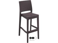 Foto sgabelli in polipropilene rattan stampato per arredo classico elegante pizzeria albergo hotel ristorante uso esterno