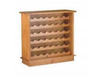 Foto cantinetta porta bottiglie per taverna e bar in legno di pino massello