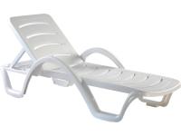 Foto lettini prendisole in polipropilene con braccioli per giardini terrazze piscine hotel alberghi