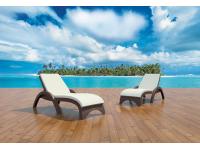 Foto lettini prendisole in resina intreccio stampato per arredo piscine terme hotel alberghi campeggi