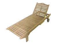 Foto lettino con tavolino estraibile in legno di teak per arredamento piscine terrazze giardini