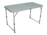 Foto tavolo pieghevole con struttura in alluminio e piano in formica 120x60