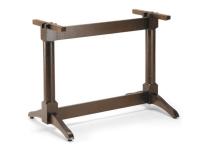 Foto basi tavolo in legno a doppia colonna in stile rustico country shabby ideale per arredo bar pub birreria