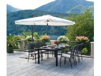 Foto ombrellone a palo decentrato rettangolare 3×2 mt fusto color antracite