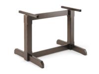 Foto basi tavolo doppia colonna in legno per arredo pub birreria trattoria stile country rustico