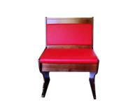 Foto panche pizzeria pub ristorante in legno con seduta e schienale imbottito da 56 cm