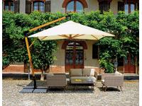 Foto ombrelloni arredo esterno bar pizzeria quadrato 3×3 mt. uso contract con fusto in alluminio