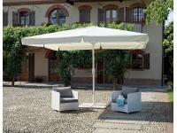 Foto ombrellone per arredo esterno locali quadrato 4×4 mt. fusto bianco