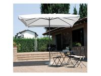 Foto ombrellone rettangolare 3x2 mt fusto antracite copertura ecrù