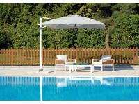 Foto ombrellone rettangolare color grigio chiaro mt 3x4 per arredo bar ristorante pizzeria