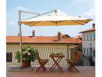 Foto ombrellone quadrato 3x3mt color bianco per arredamento esterno bar ristorante pizzeria