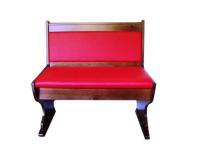 Foto panche per arredo taverne pub pizzerie pub in legno imbottite ecopelle da 96 cm