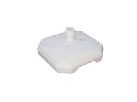 Foto base per ombrelloni in plastica con ruota da 50 litri per tubo da 30 a 55mm diametro