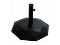 Foto base ombrellone in cemento rubber nero kg 25 adattabile tubo diametro 48mm