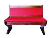 Foto panche arredamento pub pizzeria ristorante in legno da 136 cm imbottita