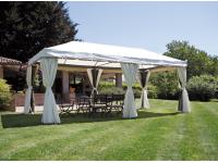 Foto gazebo rettangolare alluminio verniciato epoxy 6×3 mt arredo contract